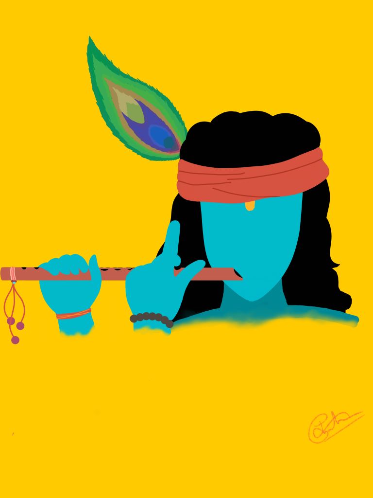 krishna artwork by kuldeep gautam