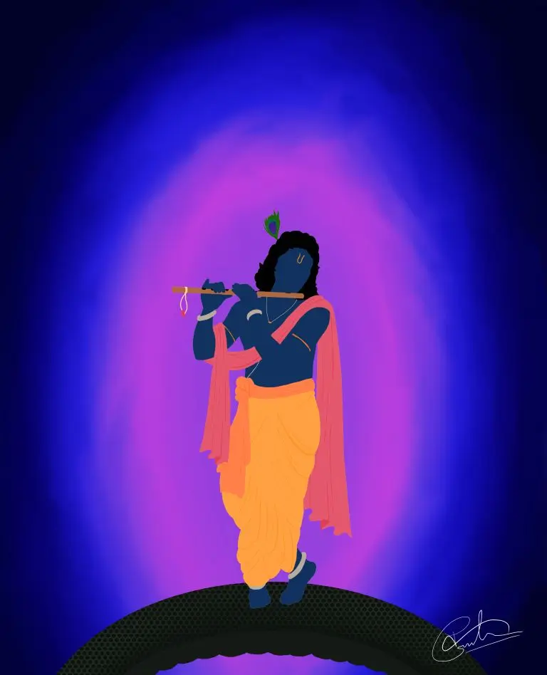 Cosmic Trance Krishna by Kuldeep Gautam