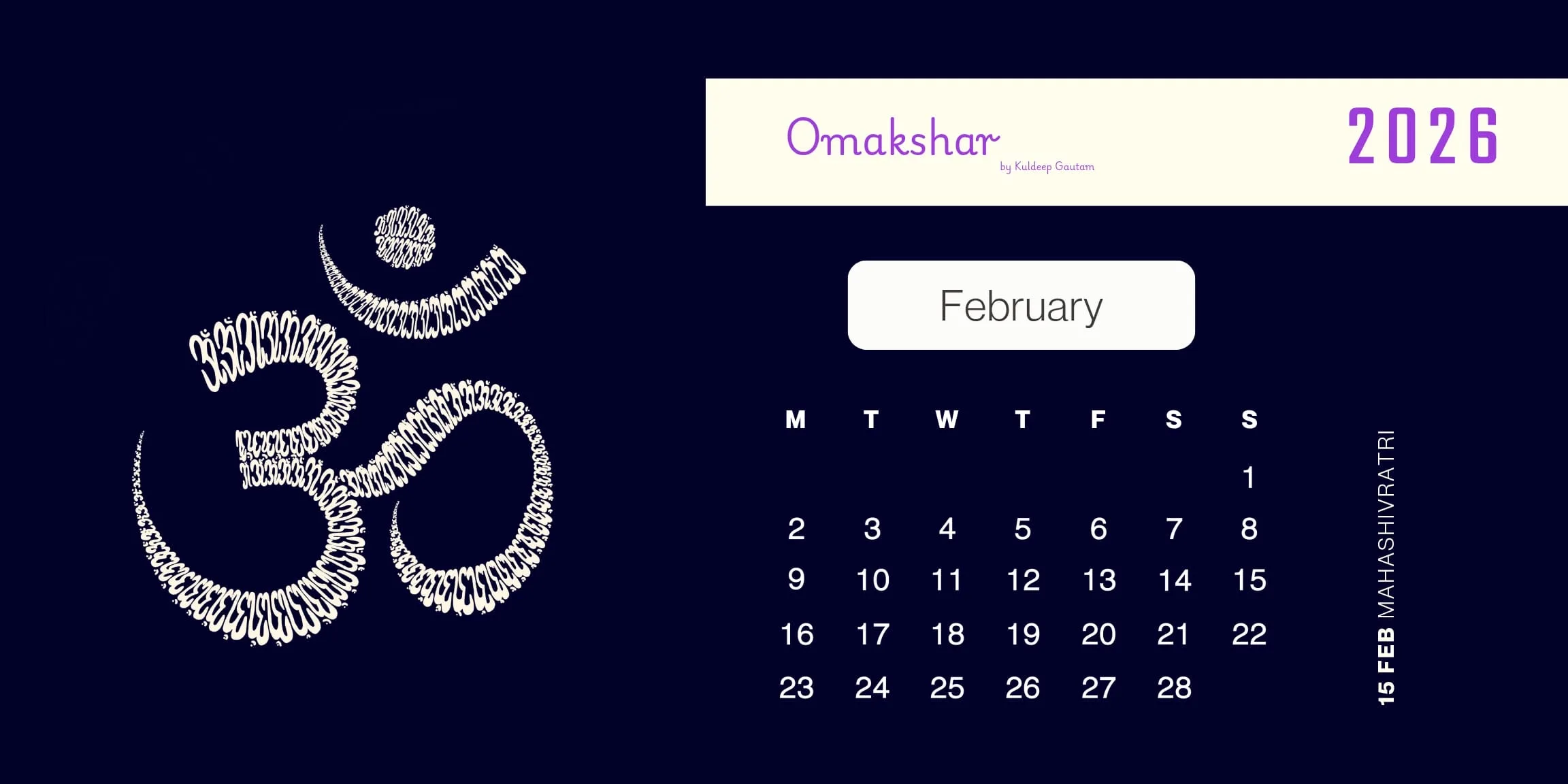 Indic Calendar 2026 February