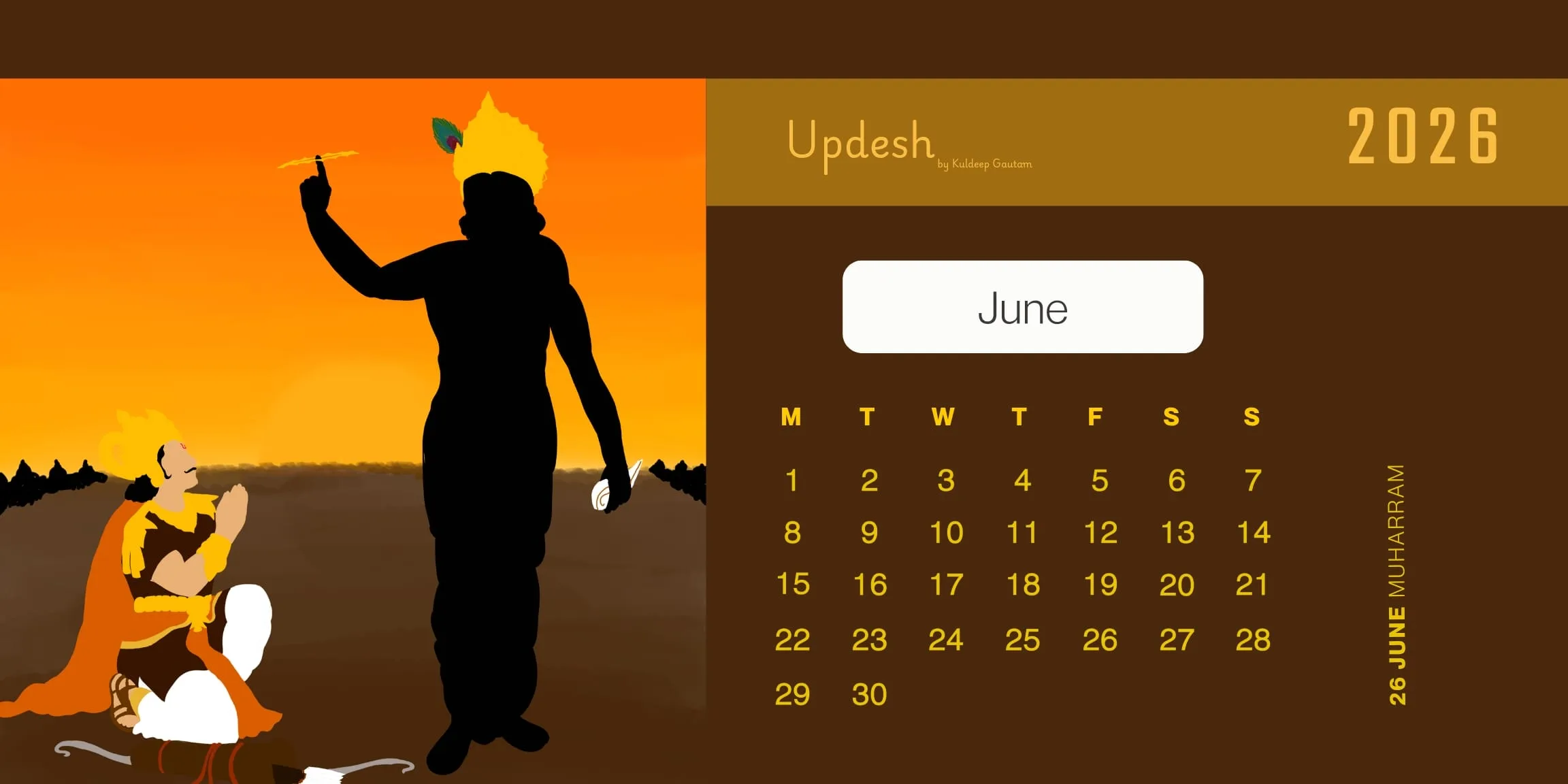 Indic Calendar 2026 June