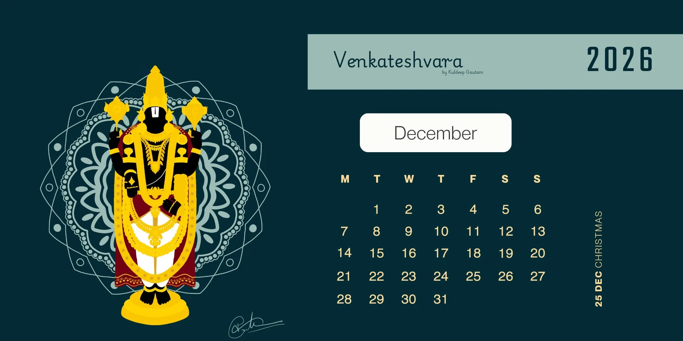 Indic Calendar 2026 December